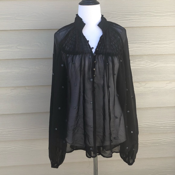 Free People Tops - NWT Free People Ready to Run Dot Georgette Top S